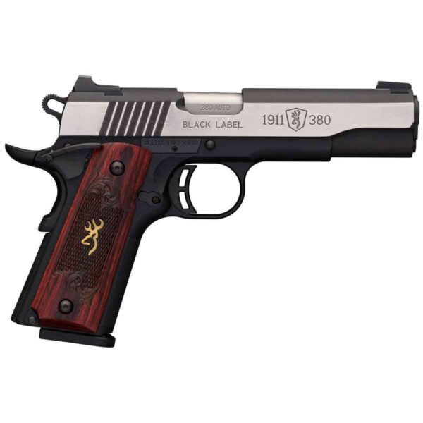 BROWNING 1911-380 BLACK LABEL MEDALLION PRO HGA 380 AUTO 4.25 IN BBL BLACK/SS  8/RD MAG