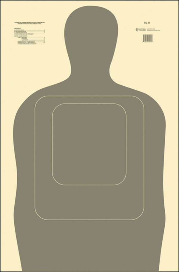 Action Target TQ15GRAY100 Qualification Standard Silhouette Paper ...