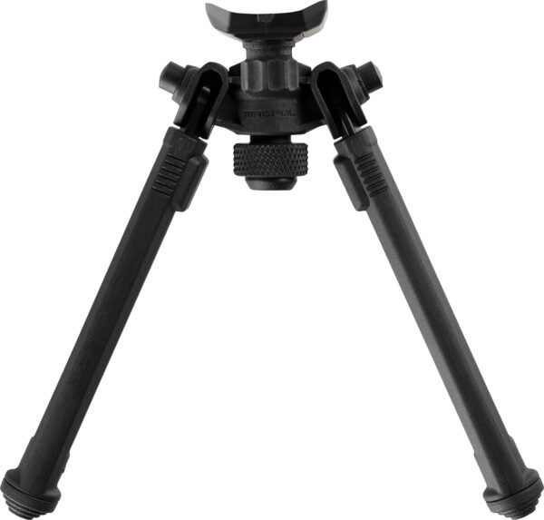 Magpul MAG1075-BLK Bipod  made of Aluminum with Black Finish, Sling Stud Attachment, 6.30-10.30" Vertical Adjustment, & Rubber Feet for AR-Platform
