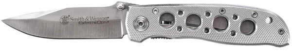 Smith & Wesson Knives CK105HCP Extreme Ops  3.22" Folding Drop Point Plain 7Cr15MoV SS Blade Aluminum Handle Includes Pocket Clip